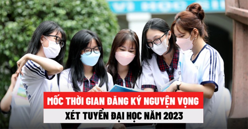 Mốc thời gian đăng ký nguyện vọng xét tuyển đại học 2023 Mốc thời gian đăng ký nguyện vọng xét tuyển đại học 2023