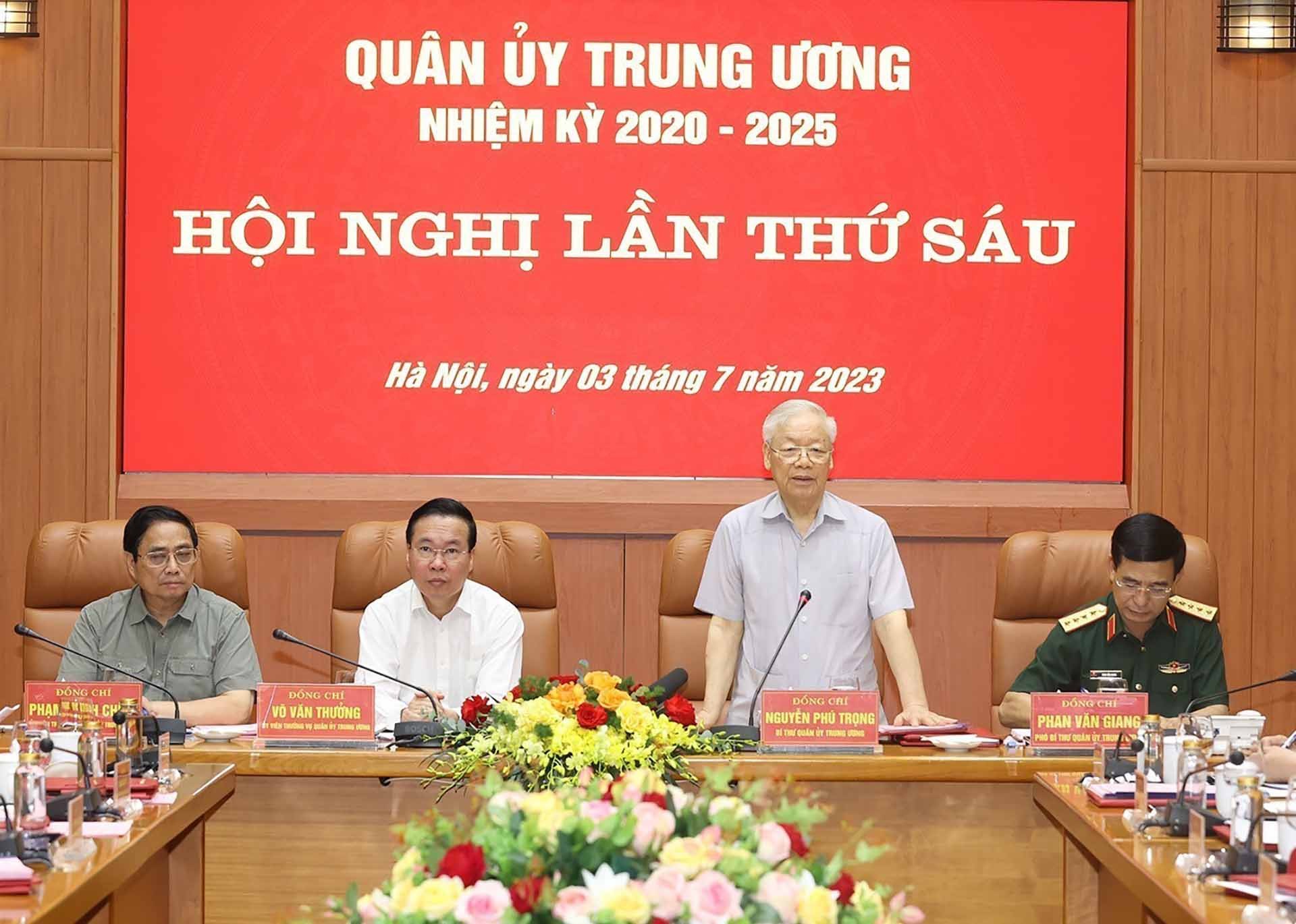 Tổng Bí thư Nguyễn Phú Trọng phát biểu kết luận hội nghị. (Nguồn: TTXVN) Tổng Bí thư Nguyễn Phú Trọng phát biểu kết luận hội nghị. (Nguồn: TTXVN)