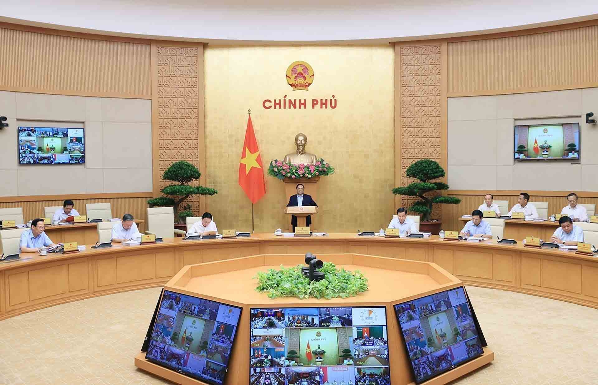 Thủ tướng Phạm Minh Chính chủ trì phiên họp. (Nguồn: TTXVN) Thủ tướng Phạm Minh Chính chủ trì phiên họp. (Nguồn: TTXVN)