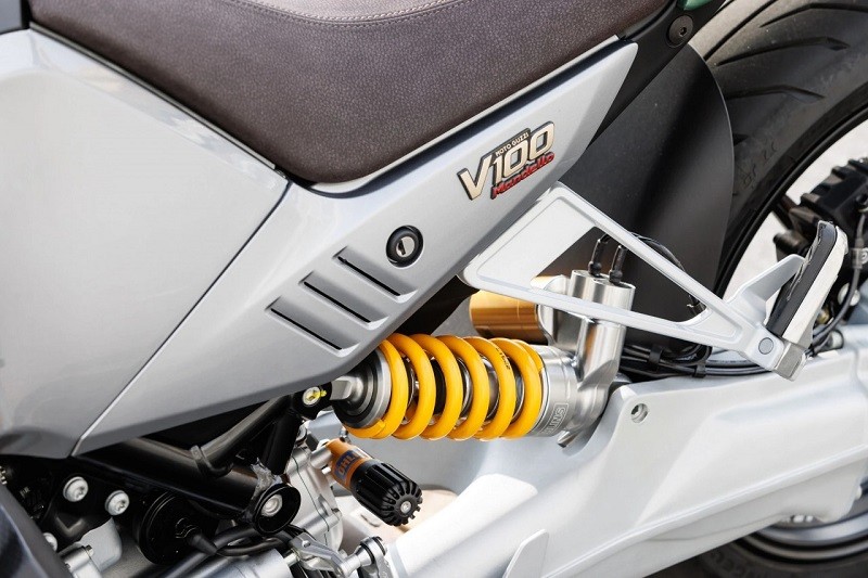Hệ thống giảm xóc Öhlins Smart EC 2.0 trên V100 Mandello.