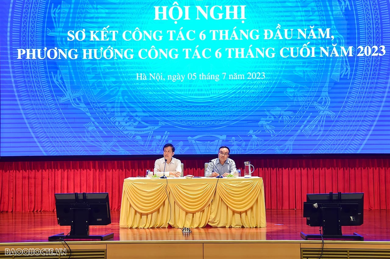 Bộ Ngoại giao tổ chức Hội nghị sơ kết công tác 6 tháng đầu năm 2023 Bộ Ngoại giao tổ chức Hội nghị sơ kết công tác 6 tháng đầu năm 2023