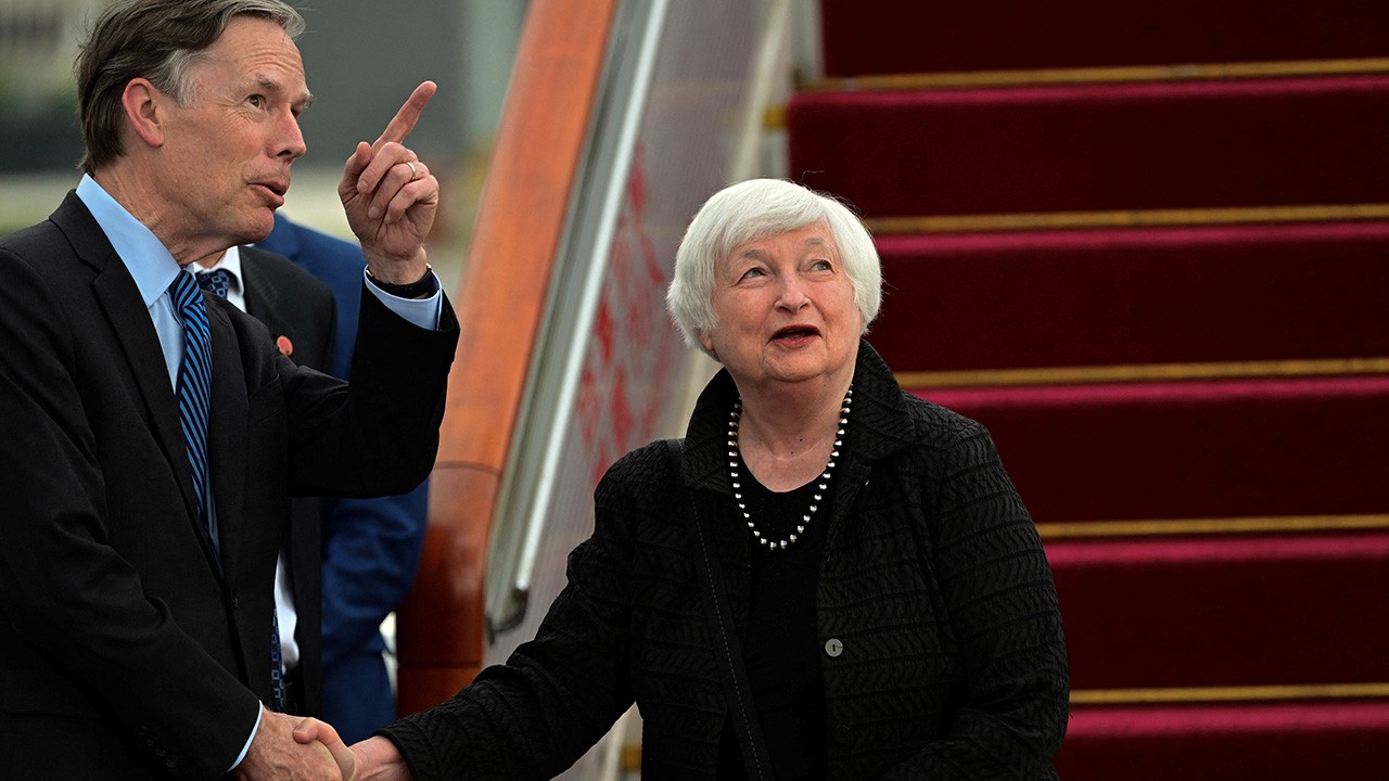 (07.06) Bộ trưởng Tài chính Mỹ Janet Yellen đã tới Trung Quốc. (Nguồn: AFP)