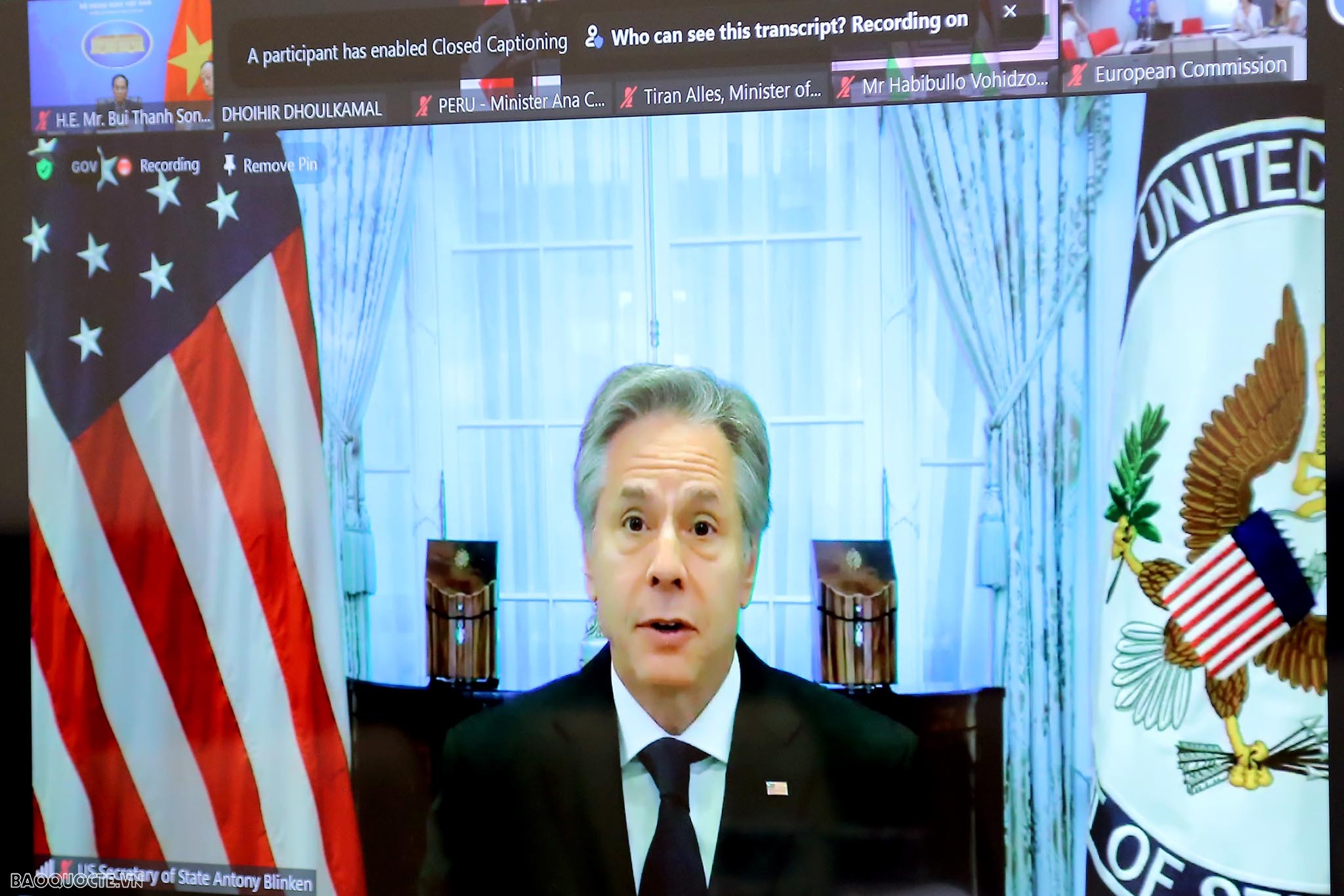 Bộ trưởng Ngoại giao Bùi Thanh Sơn dự Hội nghị trực tuyến cấp Bộ trưởng về ứng phó với mối đe dọa từ ma túy tổng hợp Thúc đẩy hợp tác quốc tế ứng phó với mối đe dọa từ ma túy tổng hợp