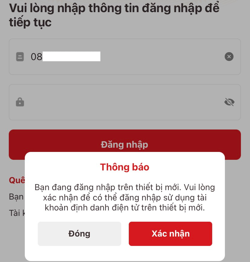 Hướng dẫn cách đăng nhập VNeID trên điện thoại mới khi mất máy cũ Hướng dẫn cách đăng nhập VNeID trên điện thoại mới khi mất máy cũ
