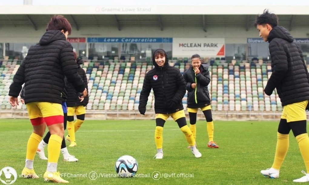 Buổi tập của đội tuyển nữ Việt Nam diễn ra dưới trời mưa ngày 8/7. (Ảnh: VFF) Buổi tập của đội tuyển nữ Việt Nam diễn ra dưới trời mưa ngày 8/7. (Ảnh: VFF)