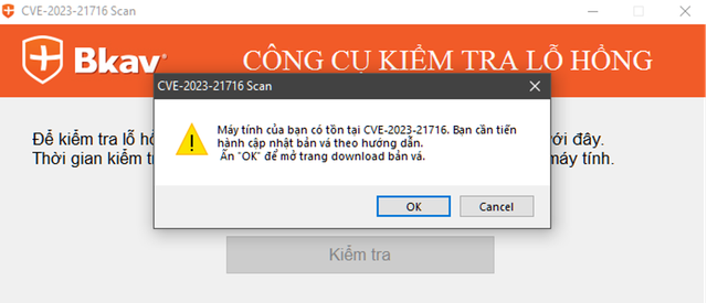 Gần 4 triệu máy tính tại Việt Nam có nguy cơ bị virus tấn công qua lỗ hổng Office Gần 4 triệu máy tính tại Việt Nam có nguy cơ bị virus tấn công qua lỗ hổng Office