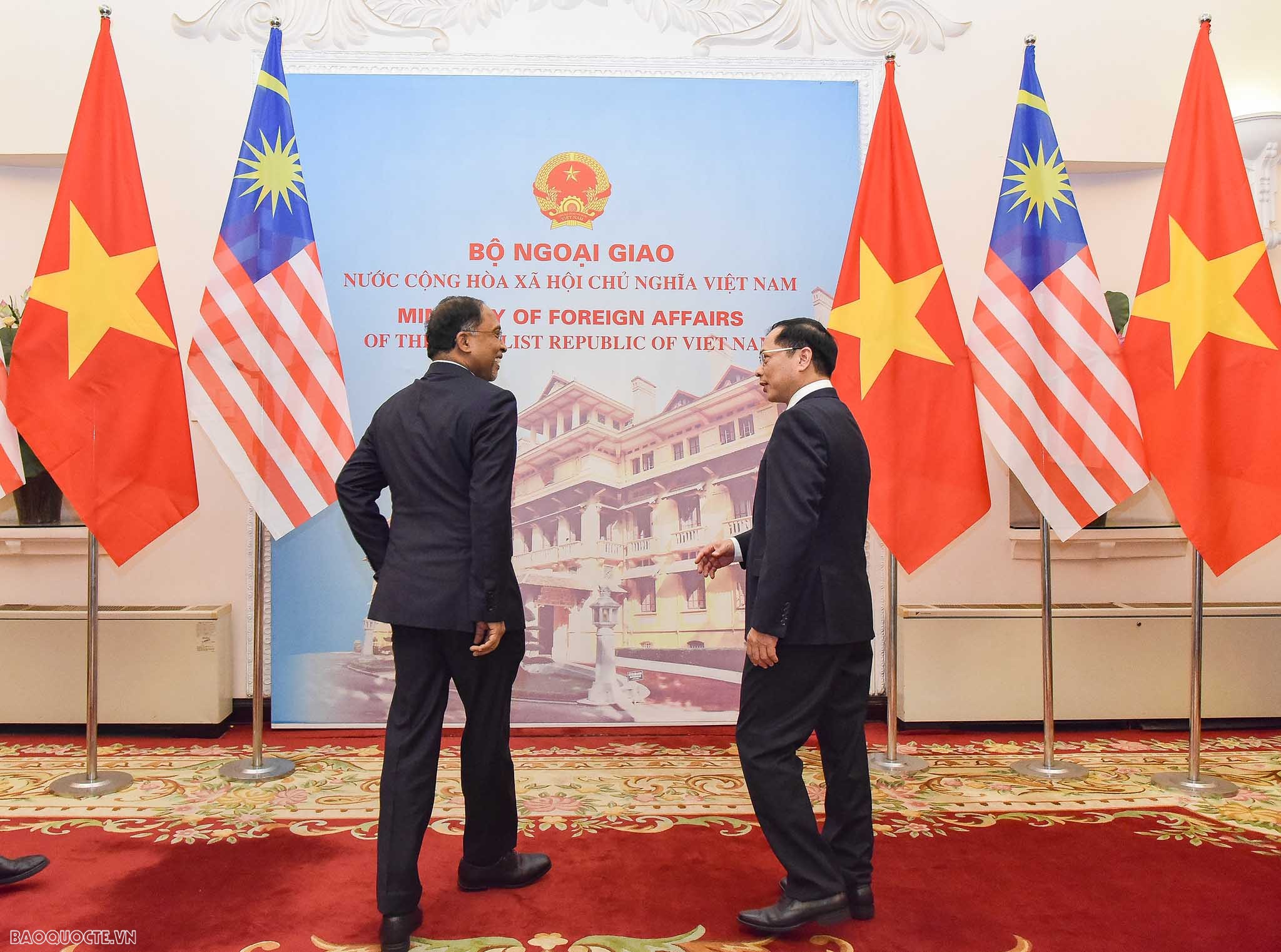 Bộ trưởng Ngoại giao Bùi Thanh Sơn đón chính thức Bộ trưởng Ngoại giao Malaysia