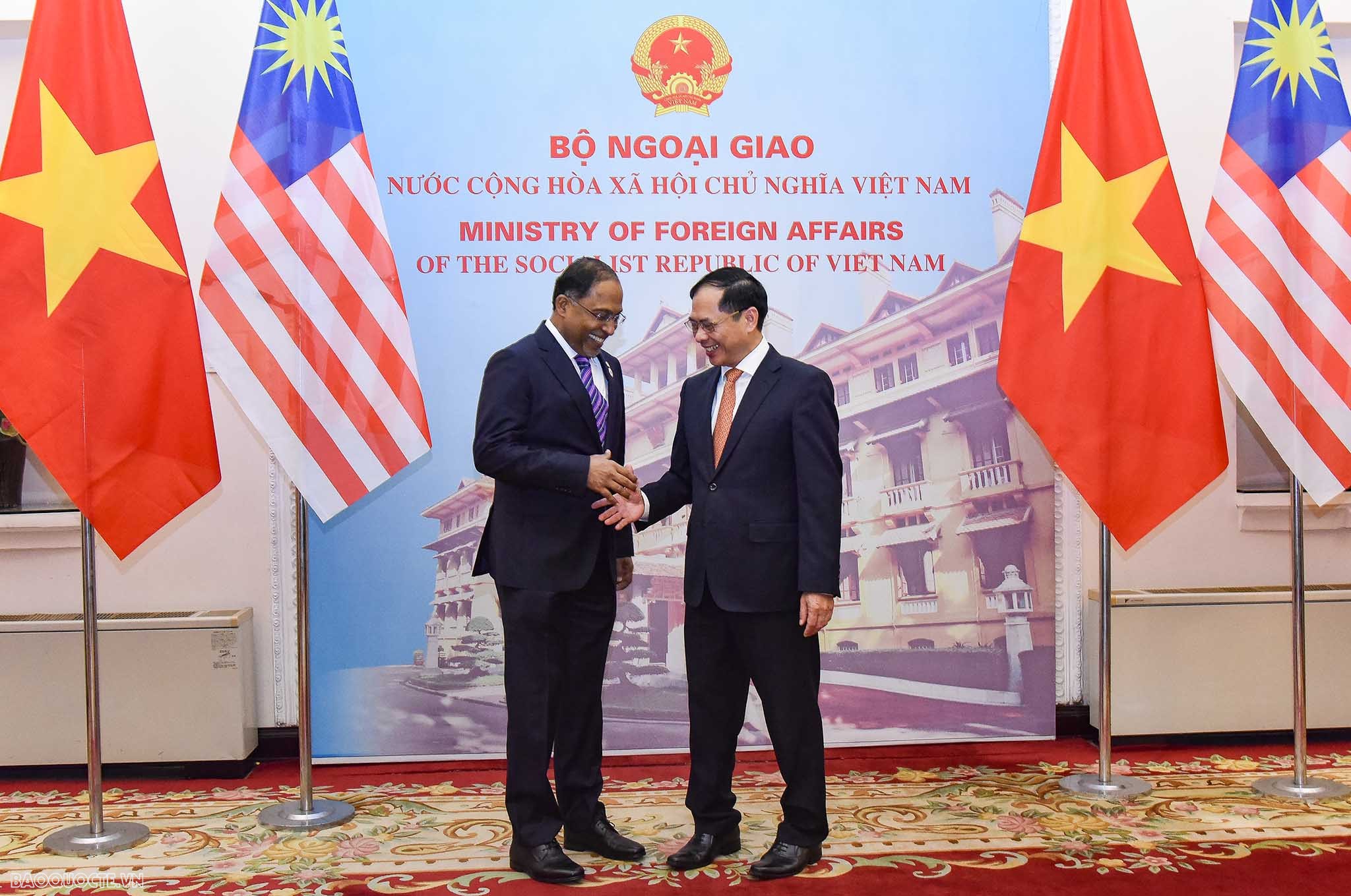 Bộ trưởng Ngoại giao Bùi Thanh Sơn đón chính thức Bộ trưởng Ngoại giao Malaysia