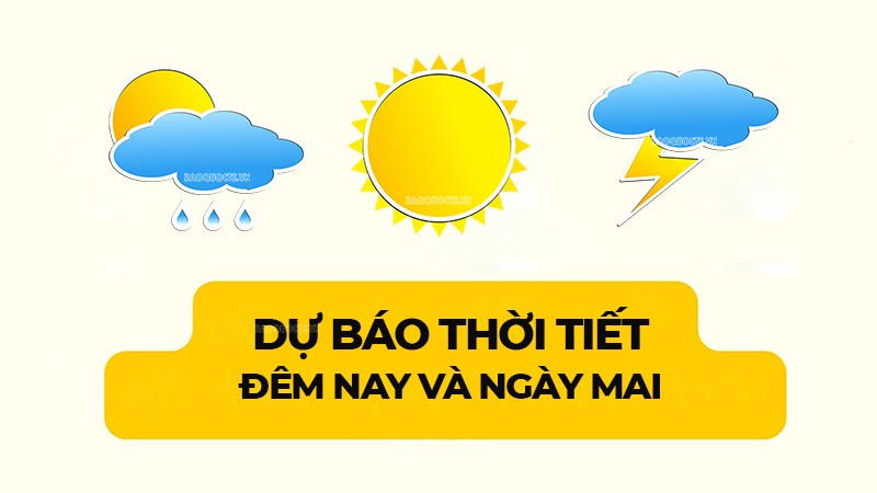 Dự báo thời tiết hôm nay Sáng, Chiều và Tối