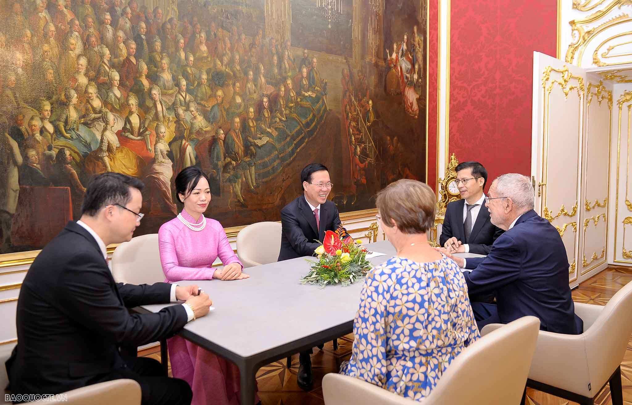 Những hình ảnh ấn tượng của Chủ tịch nước Võ Văn Thưởng trong chuyến thăm chính thức Áo