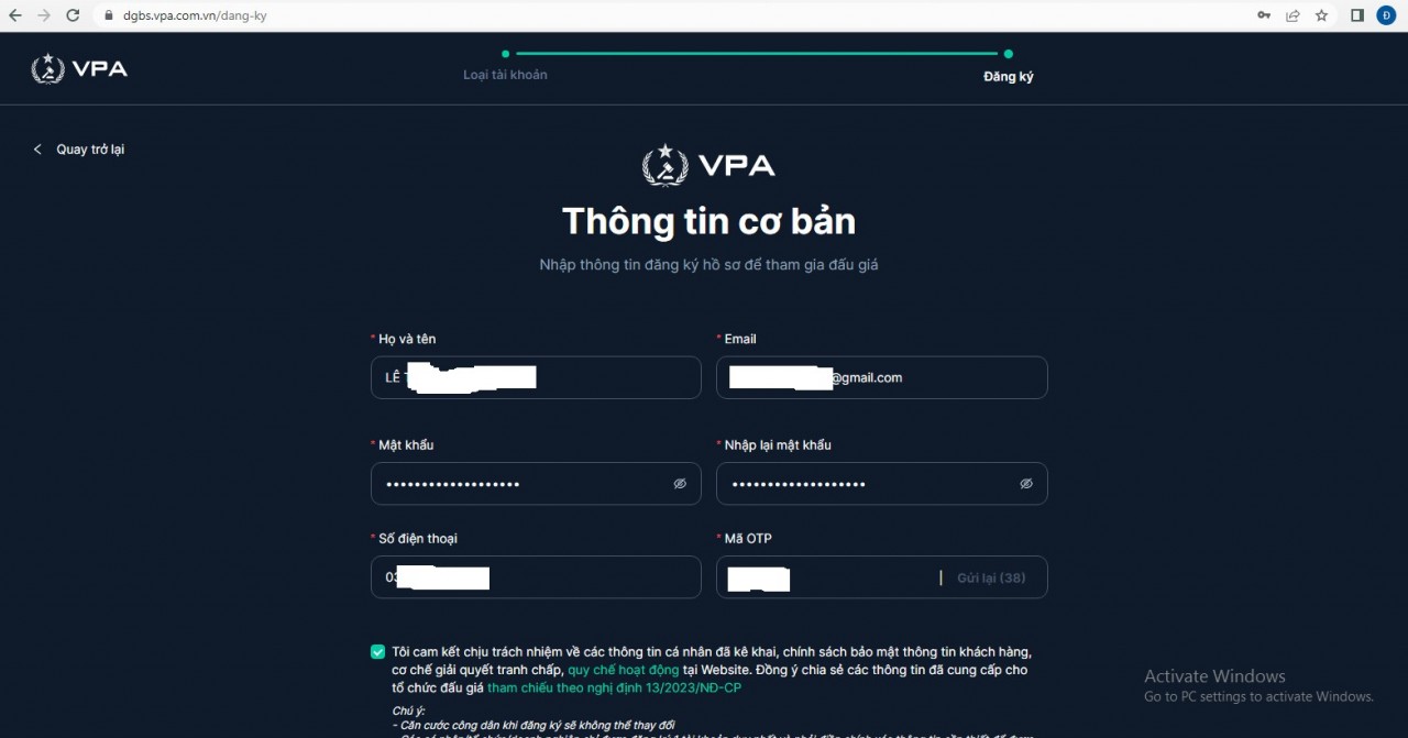 Hướng dẫn đăng ký tài khoản đấu giá biển số xe ô tô online Hướng dẫn đăng ký tài khoản đấu giá biển số xe ô tô online
