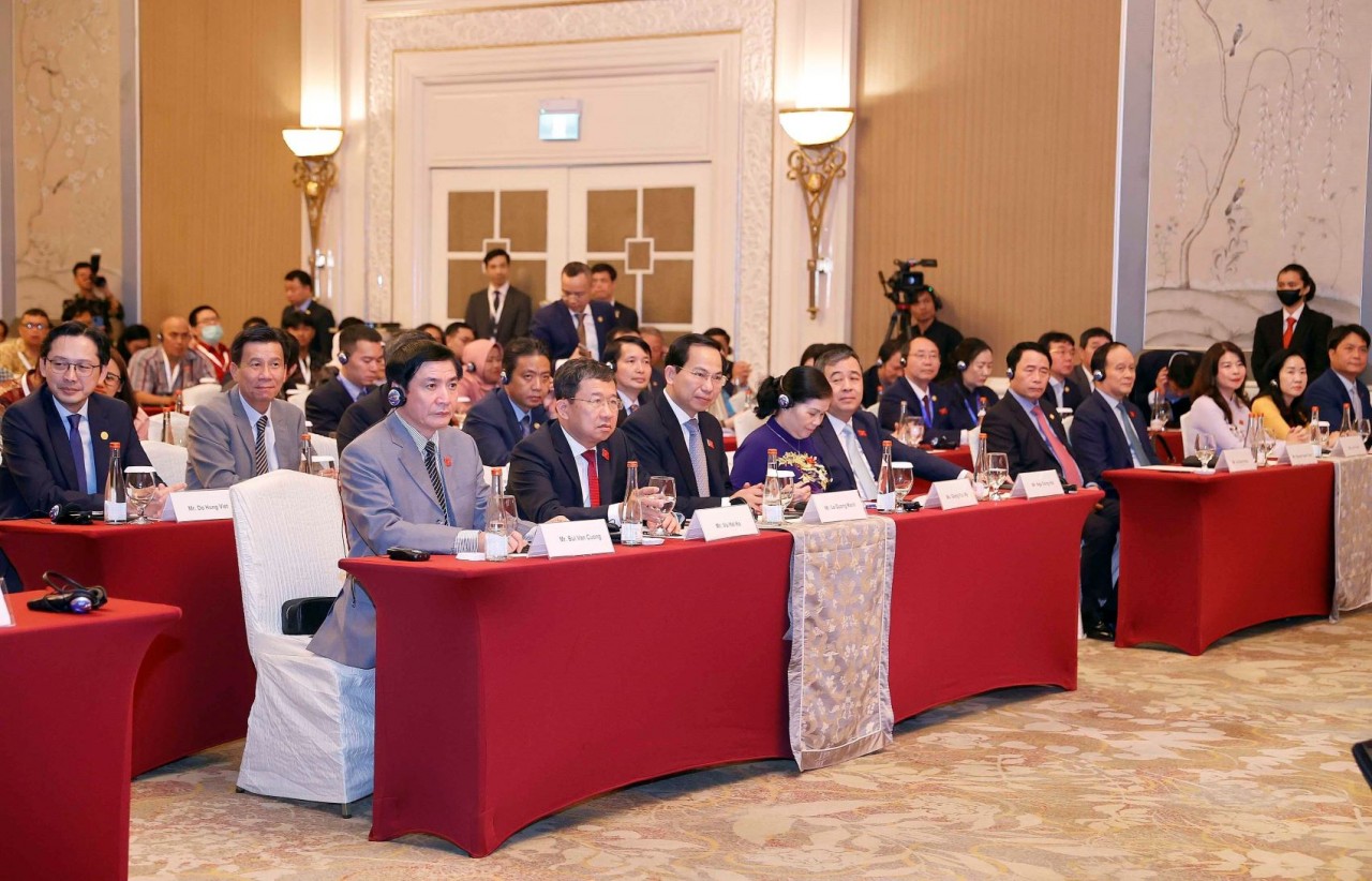 Đại biểu dự Diễn đàn chính sách đối ngoại ngày 5/8. (Nguồn: TTXVN)