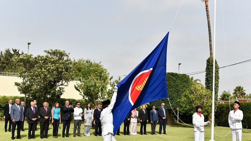 Trang nghiêm Lễ thượng cờ ASEAN tại Morocco