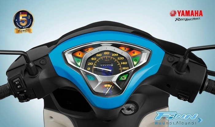 Màn hình hiển thị thông số trên Yamaha Finn 2023.