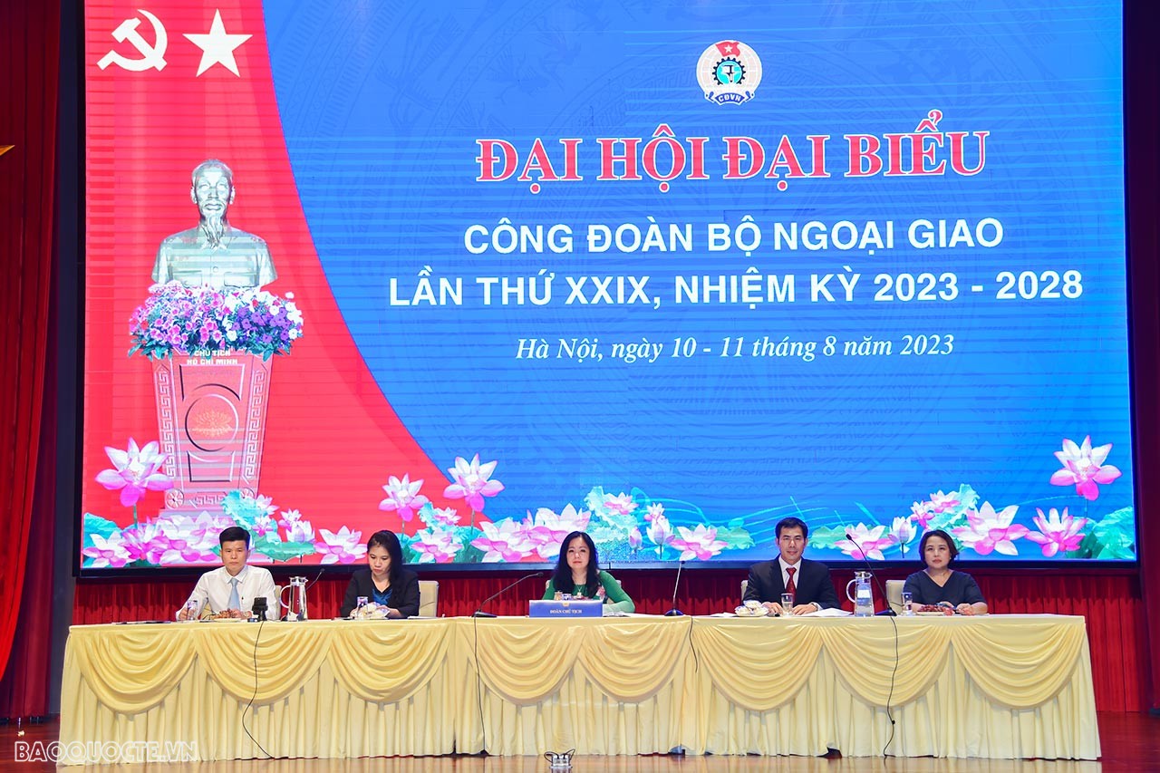 Khai mạc Đại hội đại biểu Công đoàn Bộ Ngoại giao lần thứ XXIX, nhiệm kỳ 2023-2028