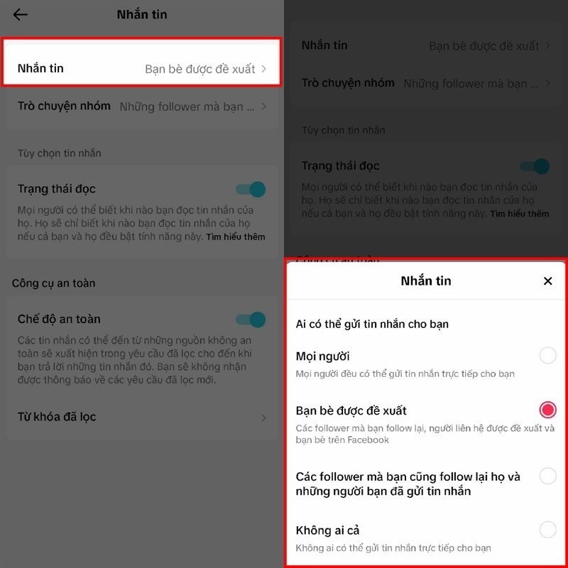 Cách bật tính năng chặn tin nhắn từ người lạ trên Tiktok cực đơn giản Cách bật tính năng chặn tin nhắn từ người lạ trên Tiktok cực đơn giản