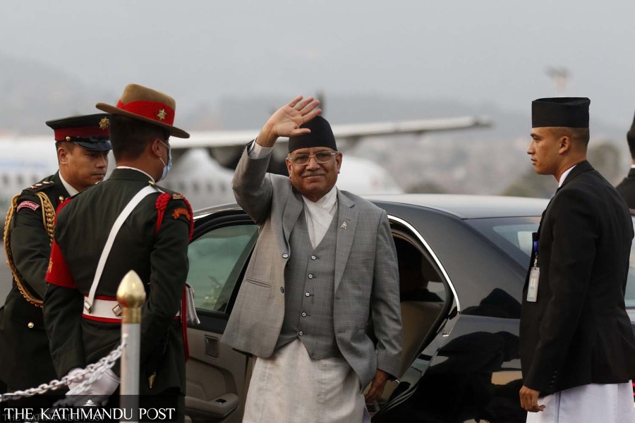 Thủ tướng Nepal Pushpa Kamal Dahal chuẩn bị lịch trình công du bận rộn trong tháng 9. (Nguồn: Kathmandu Post) Thủ tướng Nepal Pushpa Kamal Dahal chuẩn bị lịch trình công du bận rộn trong tháng 9. (Nguồn: Kathmandu Post)