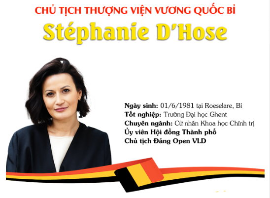 Chủ tịch Thượng viện Vương quốc Bỉ Stéphanie D'Hose sắp thăm Việt Nam Chủ tịch Thượng viện Vương quốc Bỉ Stéphanie D'Hose sắp thăm Việt Nam