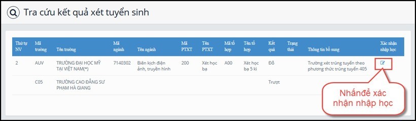 Hướng dẫn cách xác nhận nhập học đại học trực tuyến 2023 Hướng dẫn cách xác nhận nhập học đại học trực tuyến 2023