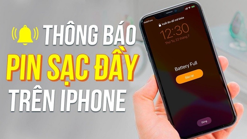 Cảnh báo sẽ giúp người dùng tránh sạc pin iPhone quá lâu dù đã đạt mức 100%. Cảnh báo sẽ giúp người dùng tránh sạc pin iPhone quá lâu dù đã đạt mức 100%.