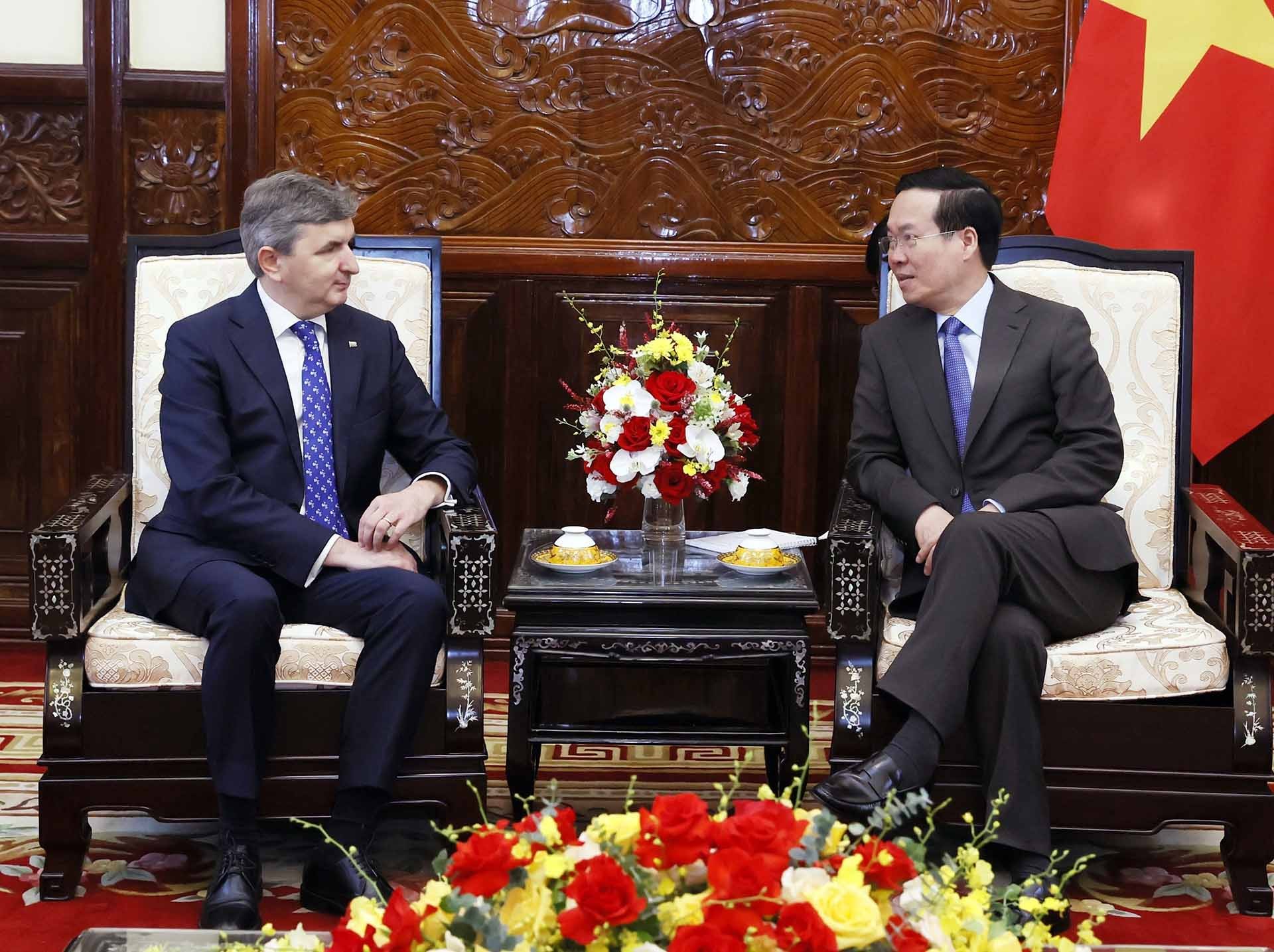 Chủ tịch nước Võ Văn Thưởng tiếp các Đại sứ Ireland, Italy, Hàn Quốc, Lithuania trình Quốc thư Chủ tịch nước Võ Văn Thưởng tiếp các Đại sứ Ireland, Italy, Hàn Quốc, Lithuania trình Quốc thư