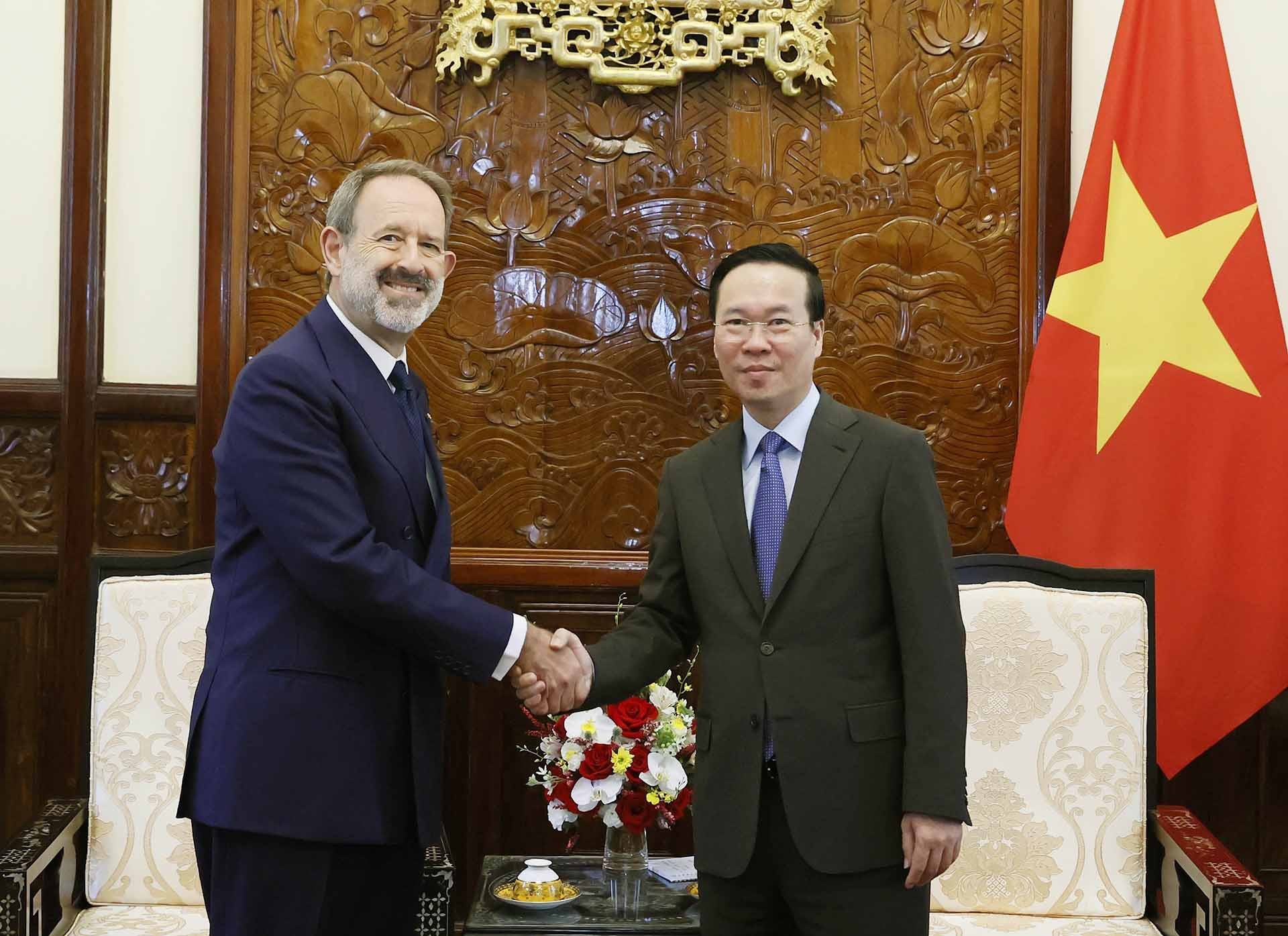 Chủ tịch nước Võ Văn Thưởng tiếp các Đại sứ Ireland, Italy, Hàn Quốc, Lithuania trình Quốc thư Chủ tịch nước Võ Văn Thưởng tiếp các Đại sứ Ireland, Italy, Hàn Quốc, Lithuania trình Quốc thư