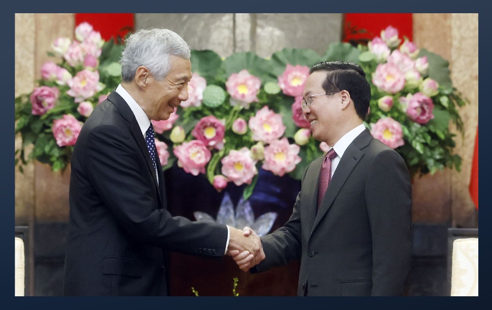 Chủ tịch nước Võ Văn Thưởng tiếp Thủ tướng Lý Hiển Long. Chủ tịch nước Võ Văn Thưởng tiếp Thủ tướng Lý Hiển Long.