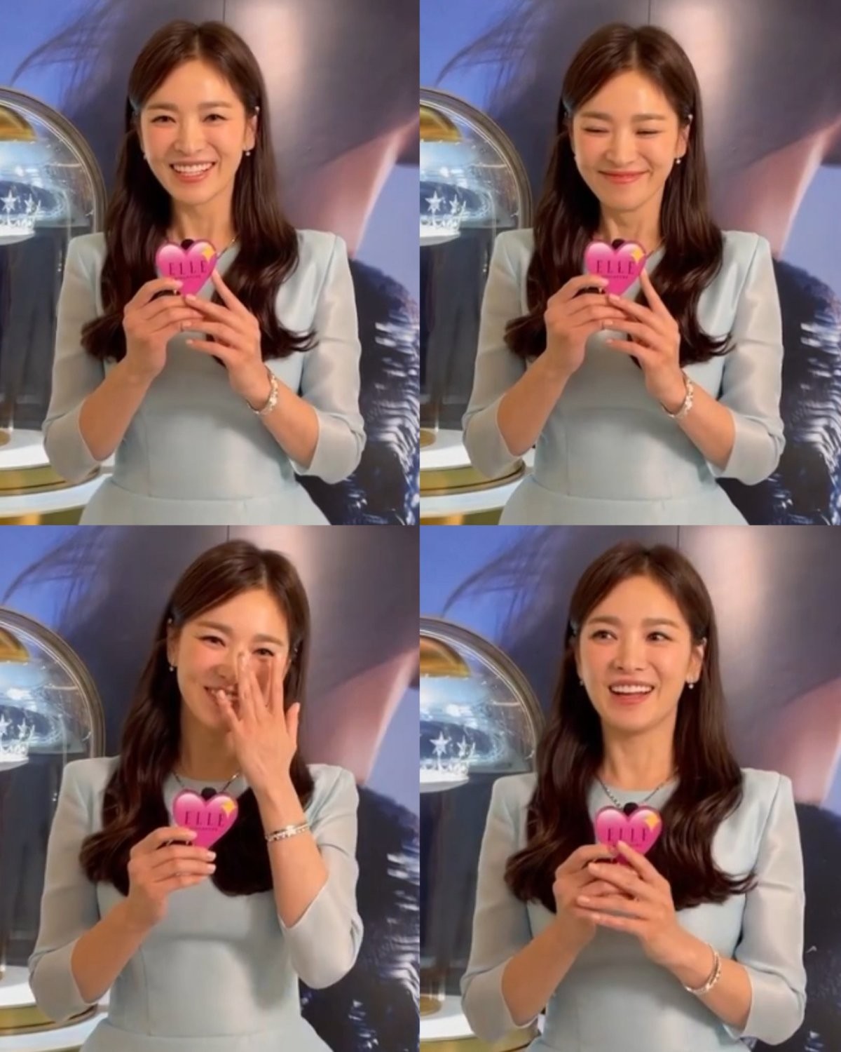 Biểu cảm đáng yêu của nữ diễn viên. 