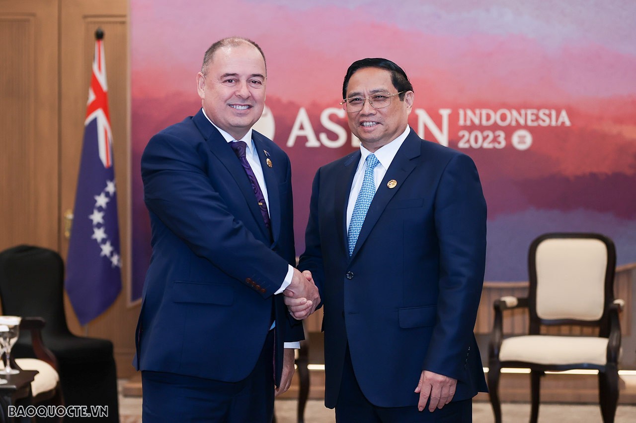 ASEAN-43: Thủ tướng Phạm Minh Chính tiếp Thủ tướng quần đảo Cook Mark Brown ASEAN-43: Thủ tướng Phạm Minh Chính tiếp Thủ tướng quần đảo Cook Mark Brown