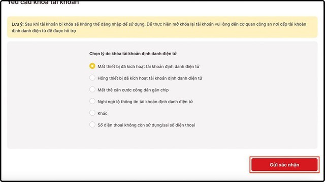 Cách khóa tài khoản VNeID khi mất điện thoại Cách khóa tài khoản VNeID khi mất điện thoại