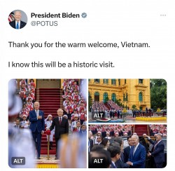 Tổng thống Hoa Kỳ Joe Biden cảm ơn Việt Nam