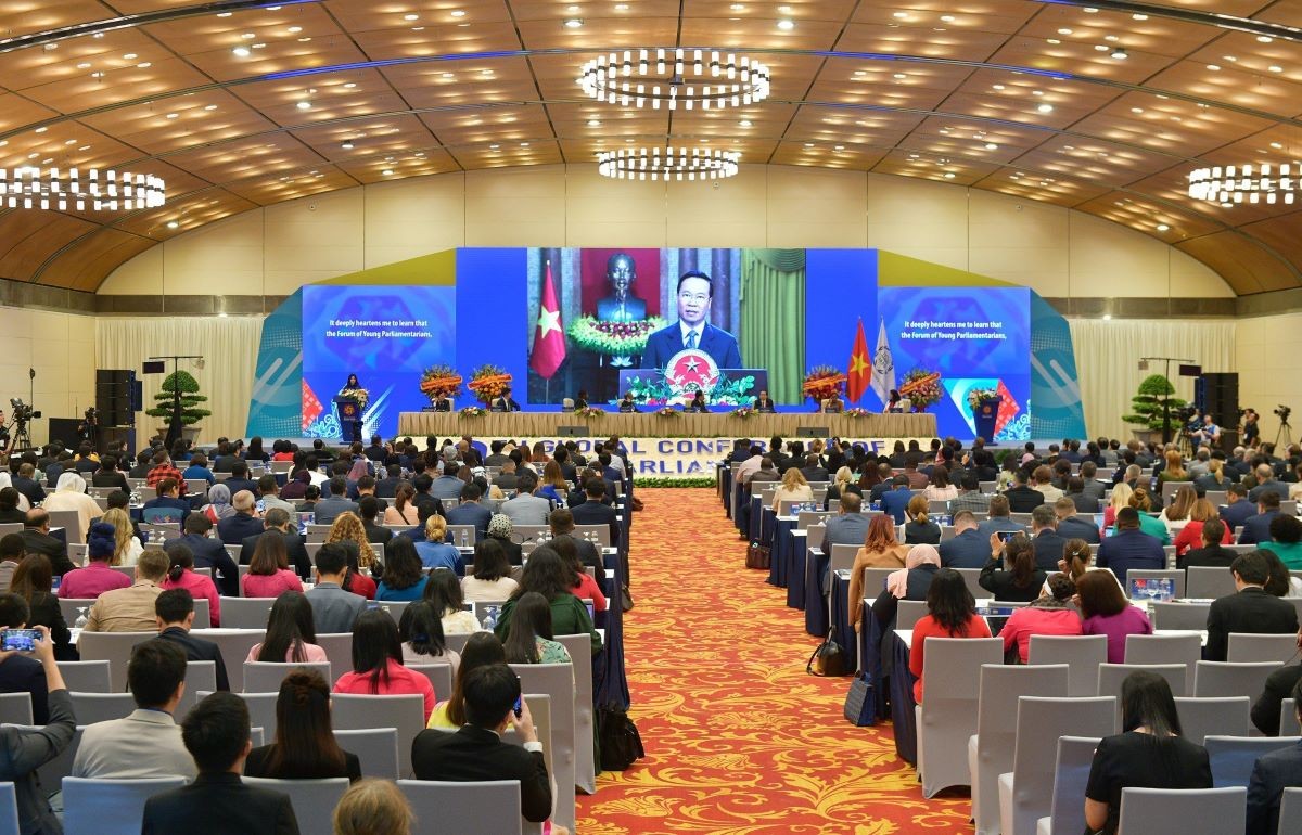 Chủ tịch nước Võ Văn Thưởng gửi thông điệp chúc mừng khai mạc Hội nghị. (Ảnh: TC) Chủ tịch nước Võ Văn Thưởng gửi thông điệp chúc mừng khai mạc Hội nghị. (Ảnh: TC)