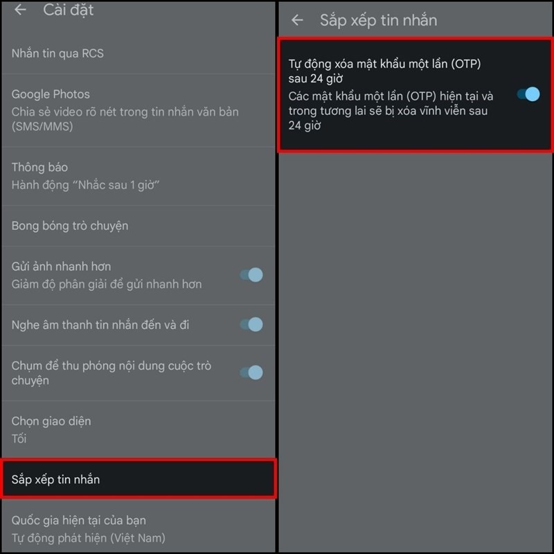 Hướng dẫn tự động xóa tin nhắn mã OTP trên Android vô cùng tiện lợi Hướng dẫn tự động xóa tin nhắn mã OTP trên Android vô cùng tiện lợi