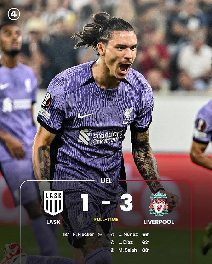Liverpool tiếp tục lội ngược dòng thắng 3-1. Liverpool tiếp tục lội ngược dòng thắng 3-1.