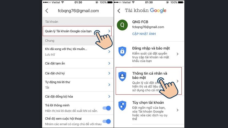 Hướng dẫn đổi tên Gmail trên điện thoại, máy tính đơn giản nhất Hướng dẫn đổi tên Gmail trên điện thoại, máy tính đơn giản nhất