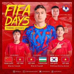 Danh sách cầu thủ đội tuyển Việt Nam hội quân và lịch thi đấu dịp FIFA Days tháng 10