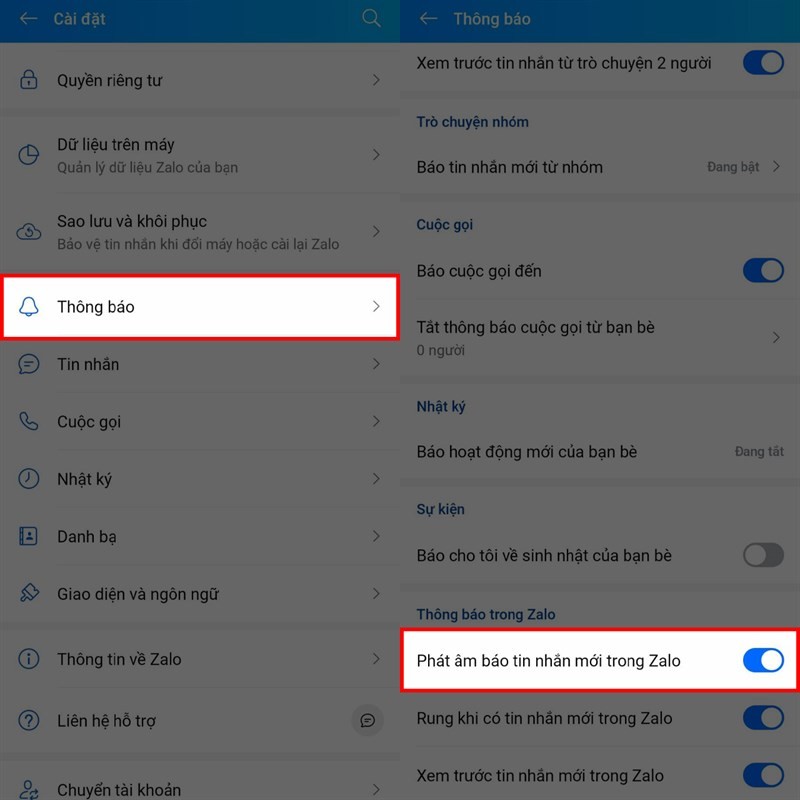 3 cách khắc phục lỗi thông báo tin nhắn Zalo không có tiếng hiệu quả