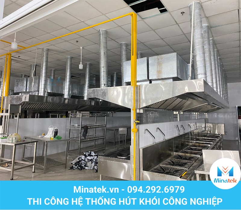 Hệ thống hút khói Minatek giúp điều tiết không khí, môi trường làm việc thông thoáng, sạch sẽ, an toàn sức khỏe, chống cháy nổ PCCC