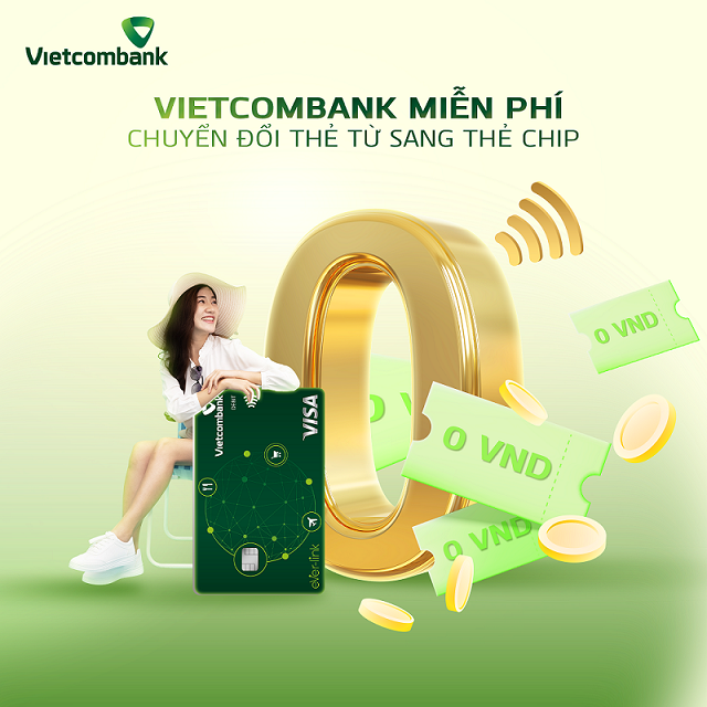 Thẻ Vietcombank công nghệ chip contactless Thẻ Vietcombank công nghệ chip contactless