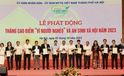 Hà Nội phát động Tháng cao điểm 'Vì người nghèo và an sinh xã hội' năm 2023, để không ai bị bỏ lại phía sau