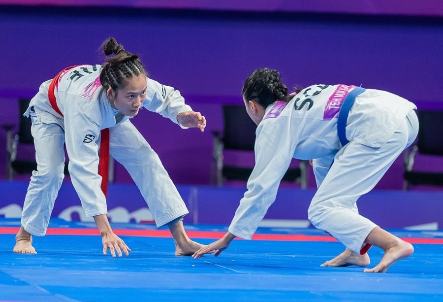 ASIAD 19: Đoàn thể thao Việt Nam có Huy chương đồng môn jujitsu hạng 48kg nữ ASIAD 19: Đoàn thể thao Việt Nam có Huy chương đồng môn jujitsu hạng 48kg nữ