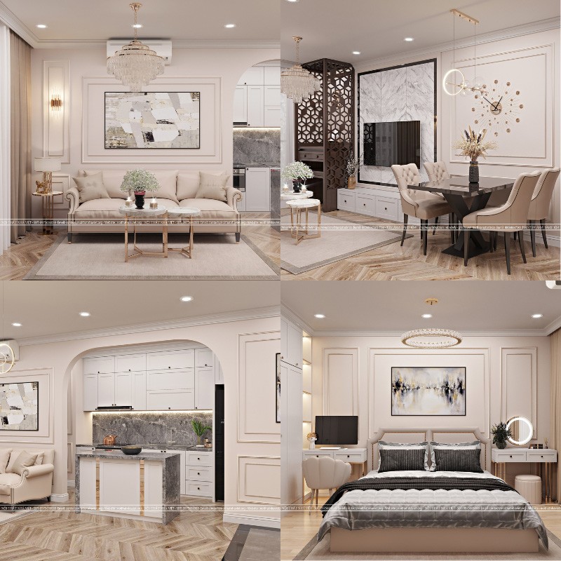 Công trình thiết kế nội thất chung cư trọn gói của Nhà Việt.