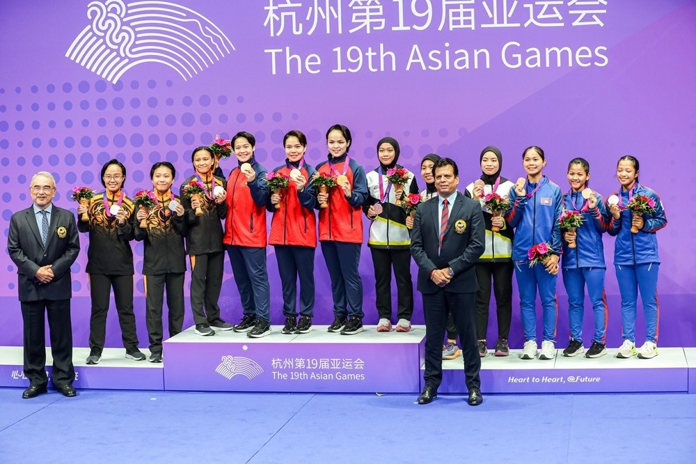 ASIAD 19: Đội tuyển karate Việt Nam giành Huy chương vàng và Huy chương bạc ASIAD 19: Đội tuyển karate Việt Nam giành Huy chương vàng và Huy chương bạc