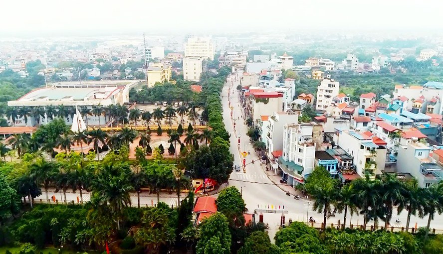 Quang cảnh khu vực trung tâm huyện Thường Tín. (Nguồn: Hà Nội mới) Quang cảnh khu vực trung tâm huyện Thường Tín. (Nguồn: Hà Nội mới)