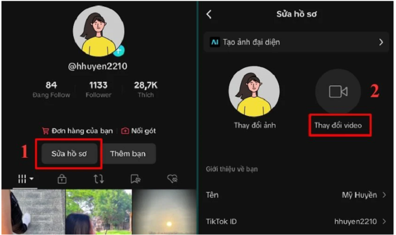 Hướng dẫn đổi avatar TikTok trên điện thoại cực đơn giản
