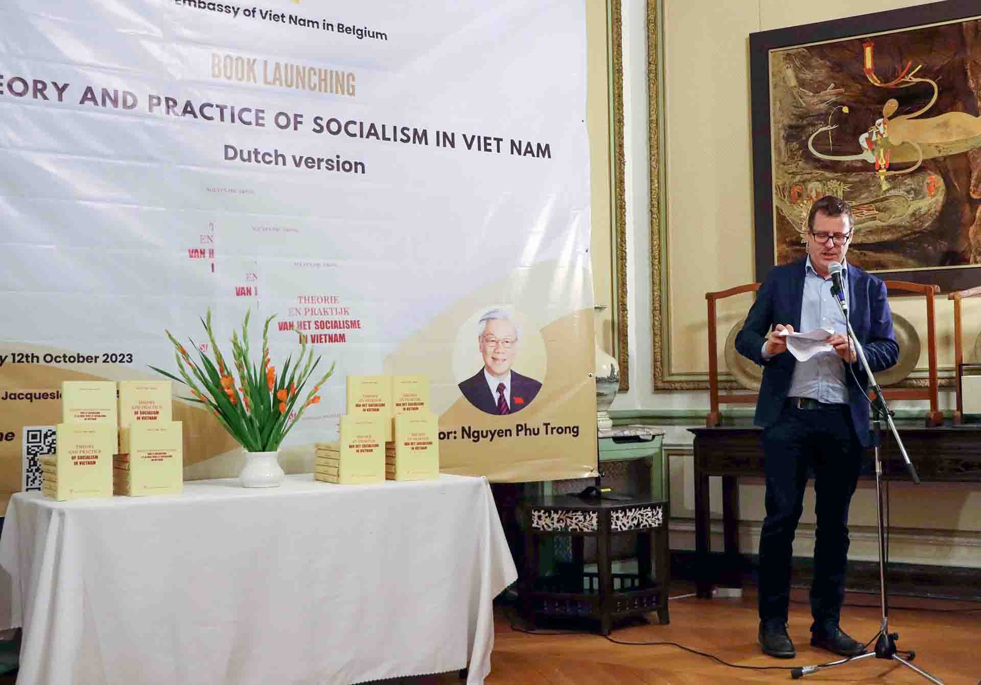 Ông David Prestieau, Trưởng Ban chính trị, đảng Lao động Bỉ (PTB) phát biểu tại sự kiện. (Nguồn: TTXVN) Ông David Prestieau, Trưởng Ban chính trị, đảng Lao động Bỉ (PTB) phát biểu tại sự kiện. (Nguồn: TTXVN)