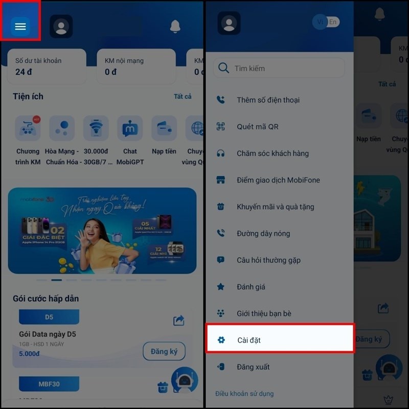 Hướng dẫn kích hoạt mã OTP trên ứng dụng My MobiFone Hướng dẫn kích hoạt mã OTP trên ứng dụng My MobiFone