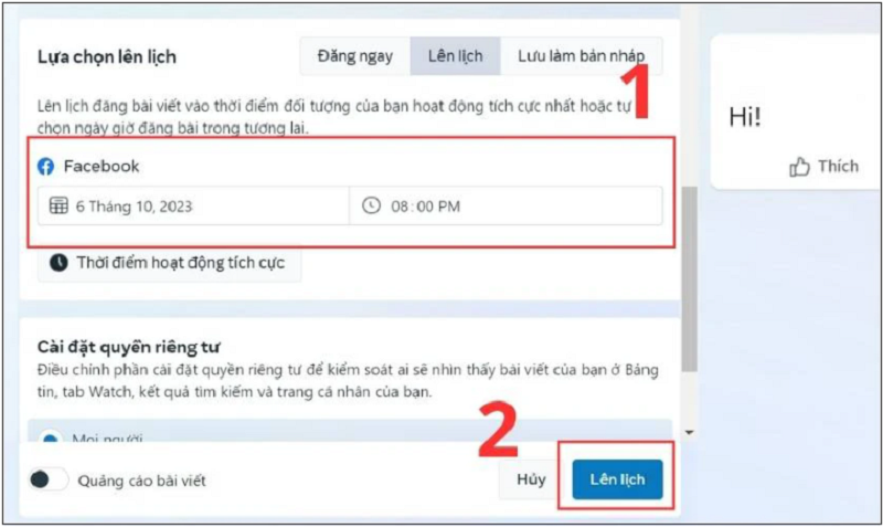 Cách hẹn giờ đăng bài trên Facebook nhanh chóng, đơn giản Cách hẹn giờ đăng bài trên Facebook nhanh chóng, đơn giản