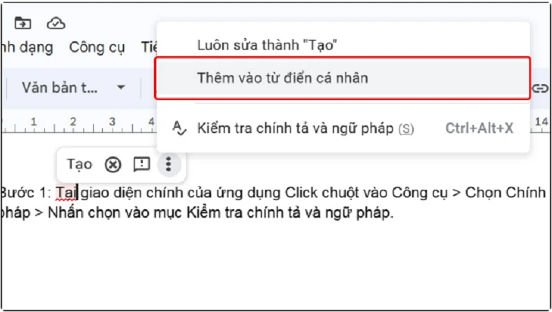 Kiểm tra chính tả bằng Google Docs đơn giản, hiệu quả Kiểm tra chính tả bằng Google Docs đơn giản, hiệu quả