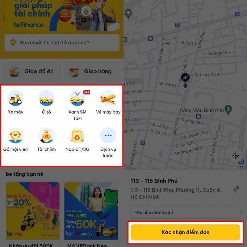 Đặt Be trên Zalo vẫn đầy đủ tính năng, siêu tiện lợi